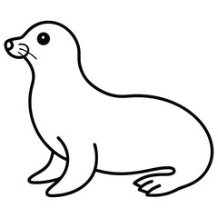 seal silhouette vector art