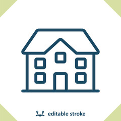 Mansion Icon. House, Home, Villa, Building