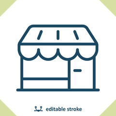 Store Icon. Shop, Building, Shopping, Market, Retail