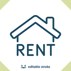 House Icon. Rent, For Rent Sign, Real Estate, Home