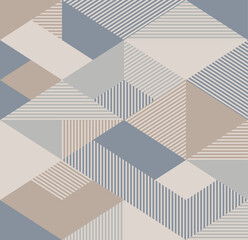 Digital geometric textile vector design seamless pattern.
