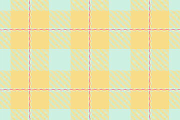 Seamless tartan pattern. Soft hues of gold and mint create a gentle, classic check. Ideal for textile designs, backgrounds, or wrapping paper with a cozy feel.