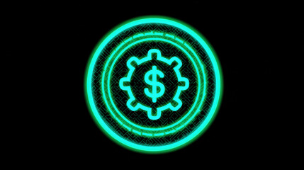 Fintech innovation concept showing digital currency settings