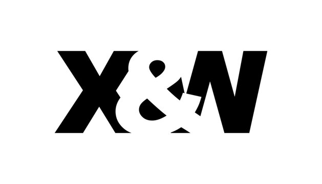 XW logo design in bold style. Black white identity symbol. Modern typography emblem. Corporate branding icon.