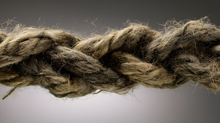 binding. Abstract close-up of intertwined ropes symbolizing unity, with textured fibers under soft directional lighting. wellbeing guides.