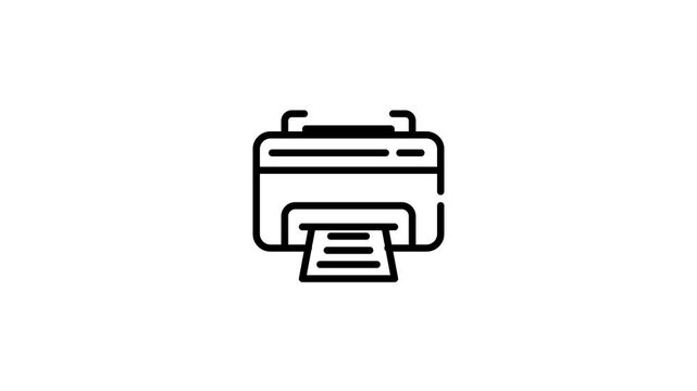 printer icon motion graphic