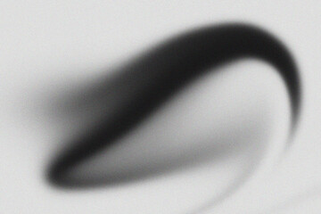Blurred Smooth Curved Shape on White Textured Background Graphic Artwork