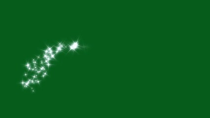 Twinkle stars line glitter sparkles, sparkling stars shine animation, blinking cartoon stars,  star sparkle vector doodles, glowing light effect, retro shine movement on green screen background. 4k - Powered by Adobe