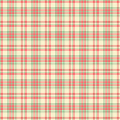Seamless plaid pattern with red and green lines on a cream background. Versatile design, perfect for textiles, backgrounds, wrapping paper, and creative projects.