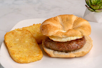 croissant breakfast sandwich
