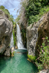 Waterfalls in Fonts de l'Algar, Spain