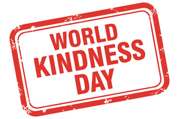 World kindness day stamp isolated on white background, a symbol of global unity, compassion, and the celebration of positive human connection and empathy vector illustration