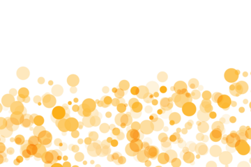 Orange and Yellow Background with Scattered Circles and White Top Border abstract gold