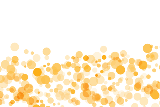 Orange and Yellow Background with Scattered Circles and White Top Border abstract gold