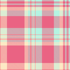 Colorful plaid pattern. A seamless blend of pink, blue, and beige in a versatile, graphic design. Ideal for textiles, backgrounds, and modern, vibrant layouts.