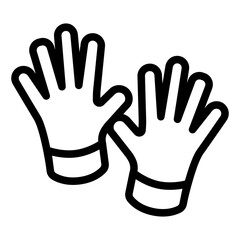 Gloves line icon, autumn clothing concept. Vector graphics. Pair of warm knitted mittens for hands, clothes sign on white background, style icon mobile or web design.