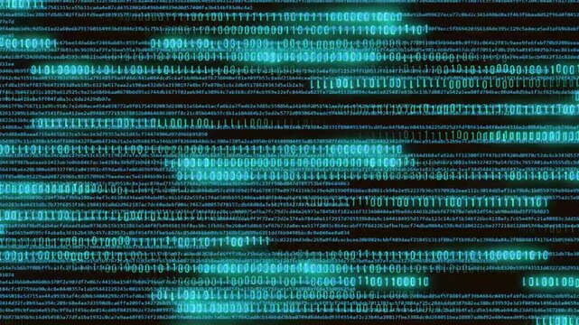 high tech binary data information abstract background, loop animation for programming, computer coding, error concept	