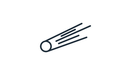 Stylized Icon of a Comet Streaking Through Space.