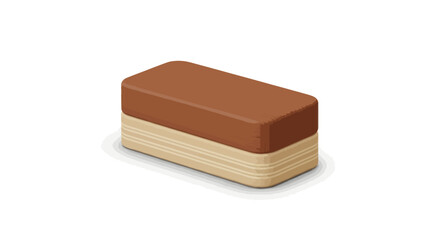 Rectangular Brown and Wood Eraser for Drawing and Writing.
