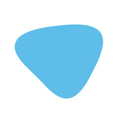 Blue triangle abstract icon for modern web and app UI