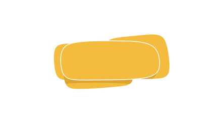 Yellow rounded abstract icon for labels and web buttons