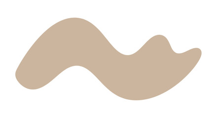 Beige organic shape icon for branding and graphic projects