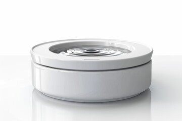 Modern Minimalist White Humidifier with Water Ripple Detail