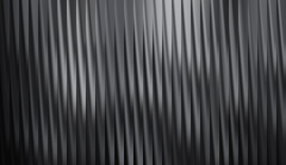 Abstract silver vertical lines with shadows, creating an elegant backdrop with a textured pattern. The lines add depth and visual interest. 