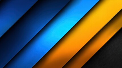 Obraz premium Abstract diagonal layered background with blue and yellow hues