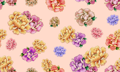 seamless background with flowers © Valentina