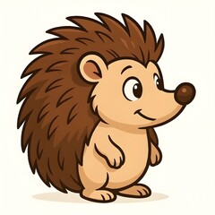 Obraz premium 고슴도치, 우측면, 애니메이션 아트, jpeg (Hedgehog, right side view, animation art, jpeg)