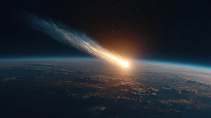 Meteor Entering Earth's Atmosphere