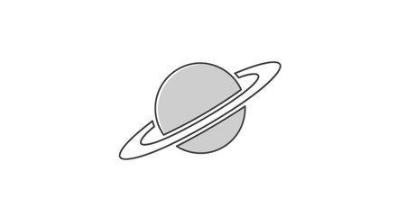 Stylized illustration of a ringed planet representing Saturn.
