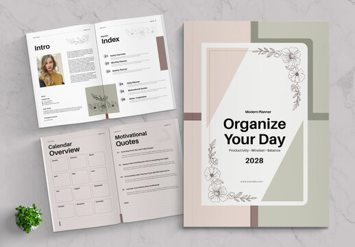 Floral Modern Planner Design Layout
