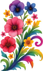 Engraved & Embossed Rainbow Roses – Ultra HD Vector Art for Fashion & Branding