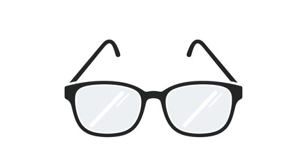 Classic Black Framed Eyeglasses with Clear Lenses.