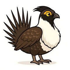 Fototapeta premium 산쑥들꿩, 우측면, 애니메이션 아트, jpeg (Greater sage-grouse, right side view, animation art, jpeg)