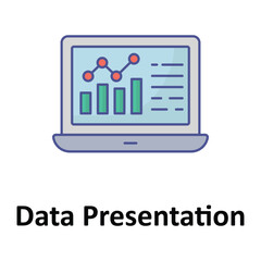 Data Presentation Vector Icon which can easily modify or edit