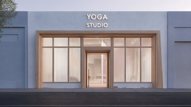 Tranquil Yoga Studio: A serene and inviting yoga studio, bathed in natural light, promises a sanctuary of wellness and balance, encouraging mindfulness and rejuvenation. - Powered by Adobe