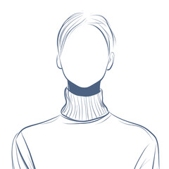 vector concept illustration of stylish turtleneck