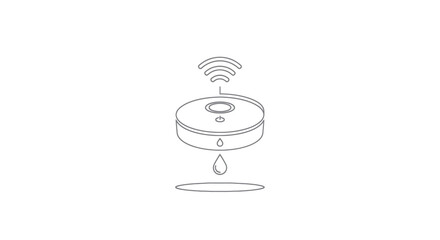 Automatic Soap Dispenser with Sensor and Droplet Illustration.