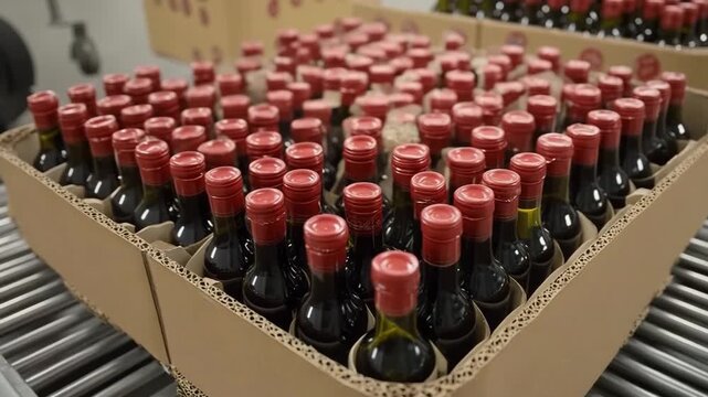 Gen Turbo zooms in on rows of bottled products being prepared for distribution in a warehouse