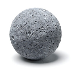 Detailed Lunar Surface: Illustration of the Moon with Craters and Texture for Space Exploration & Science