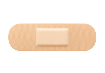 Adhesive bandage PNG isolated on transparent background, first aid plaster for wound care and medical treatment