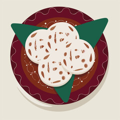 Decorative Plate with Lotus Root – Minimalist Food Styling