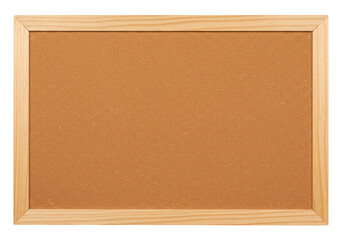 Cork board with wooden frame isolated PNG, bulletin board for notes and reminders on transparent background