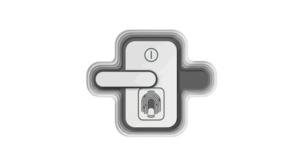 Modern Door Lock with Handle and Keyhole Illustration.