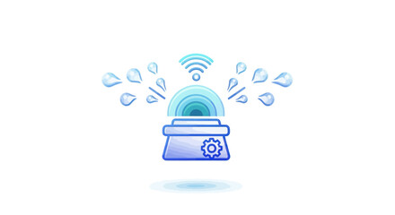 Smart Sprinkler System with Wi-Fi Connectivity and Water Spray.