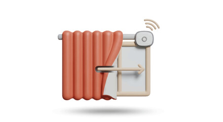 Smart Home Automation - Window with Motorized Curtain and Wireless Control.