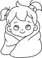 담요 여아 흑백